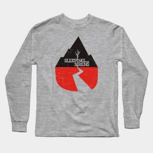 sleeping with sirens logo vintage crack Long Sleeve T-Shirt